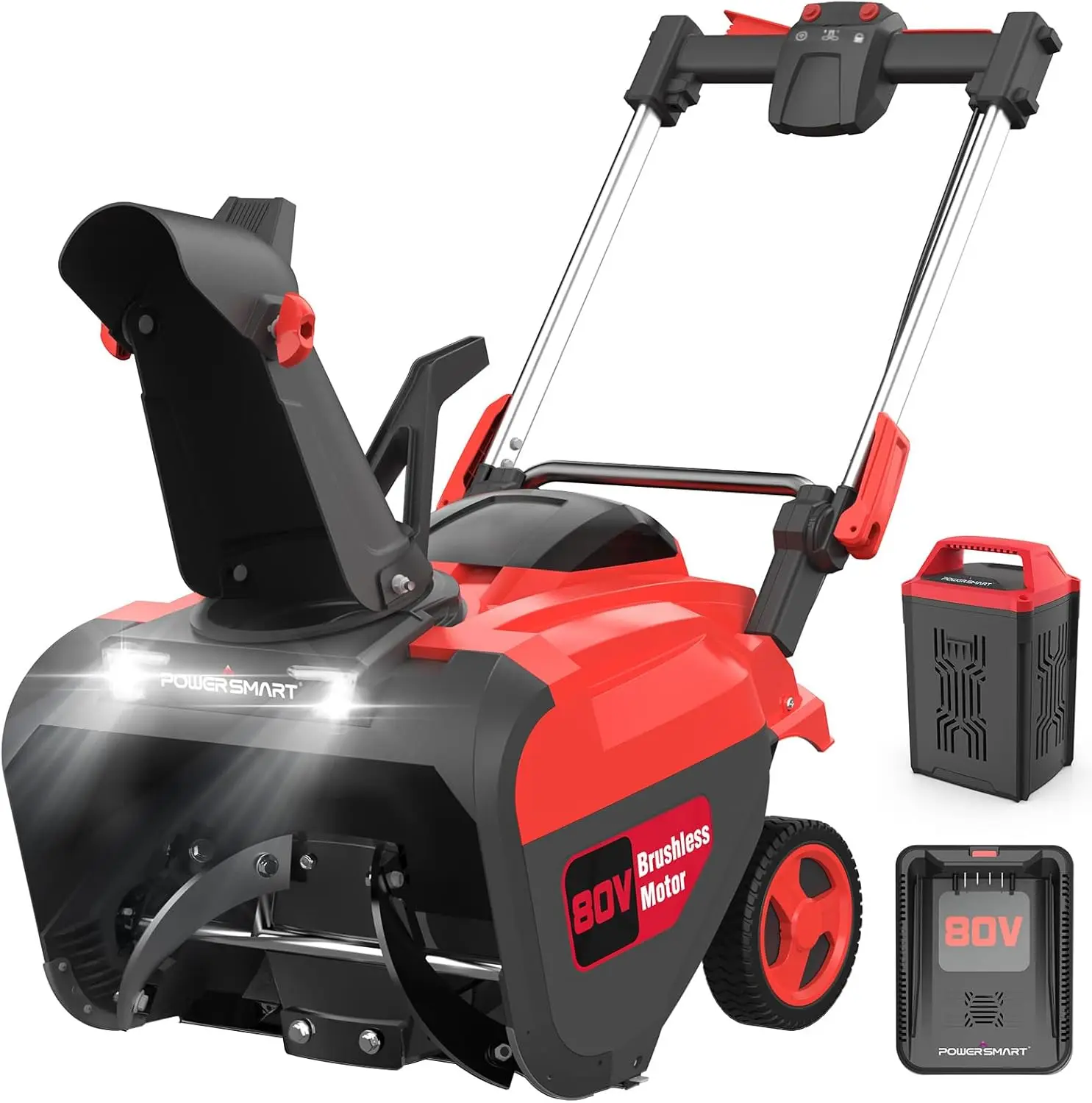 80V MAX Cordless Snow Blower, 21-Inch Single Stage with 6.0Ah Battery and Charger (DB2801RB)