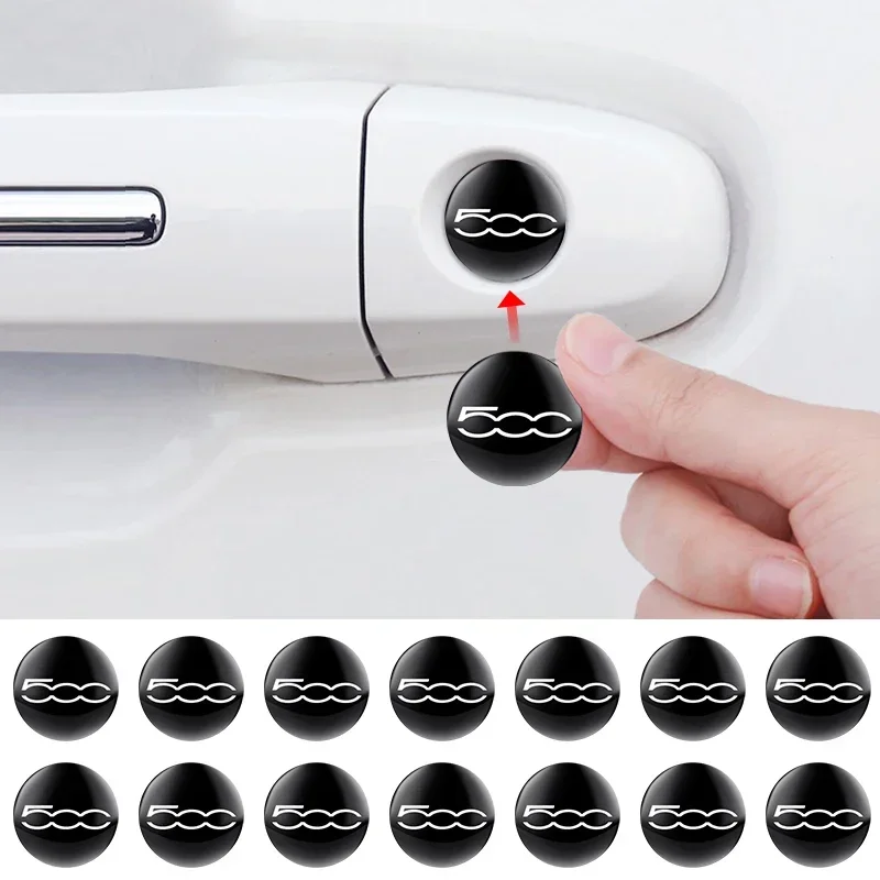 New 2/5/10PCS Car Door Key Hole Lock Anti-Dustproof Stickers For Fiat 500 500x 500l 500C 500E punto tipo panda bravo Accessories
