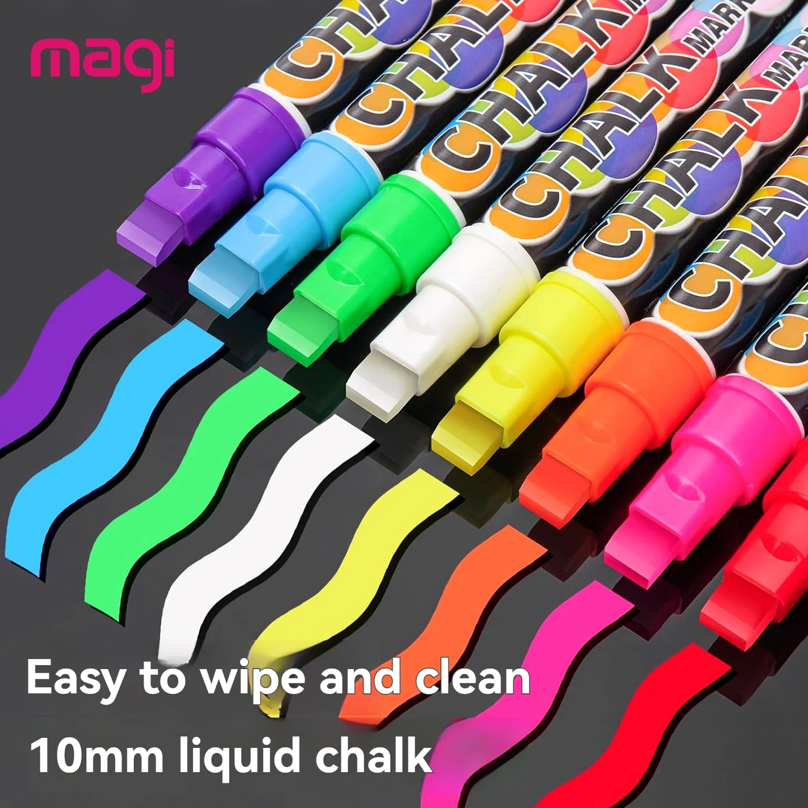 

Window Markers for Car, 10/15mm Jumbo Liquid Chalk Markers, Washable & Wet Erase Chalk Pens for Blackboard, Chalkboard, Signs,