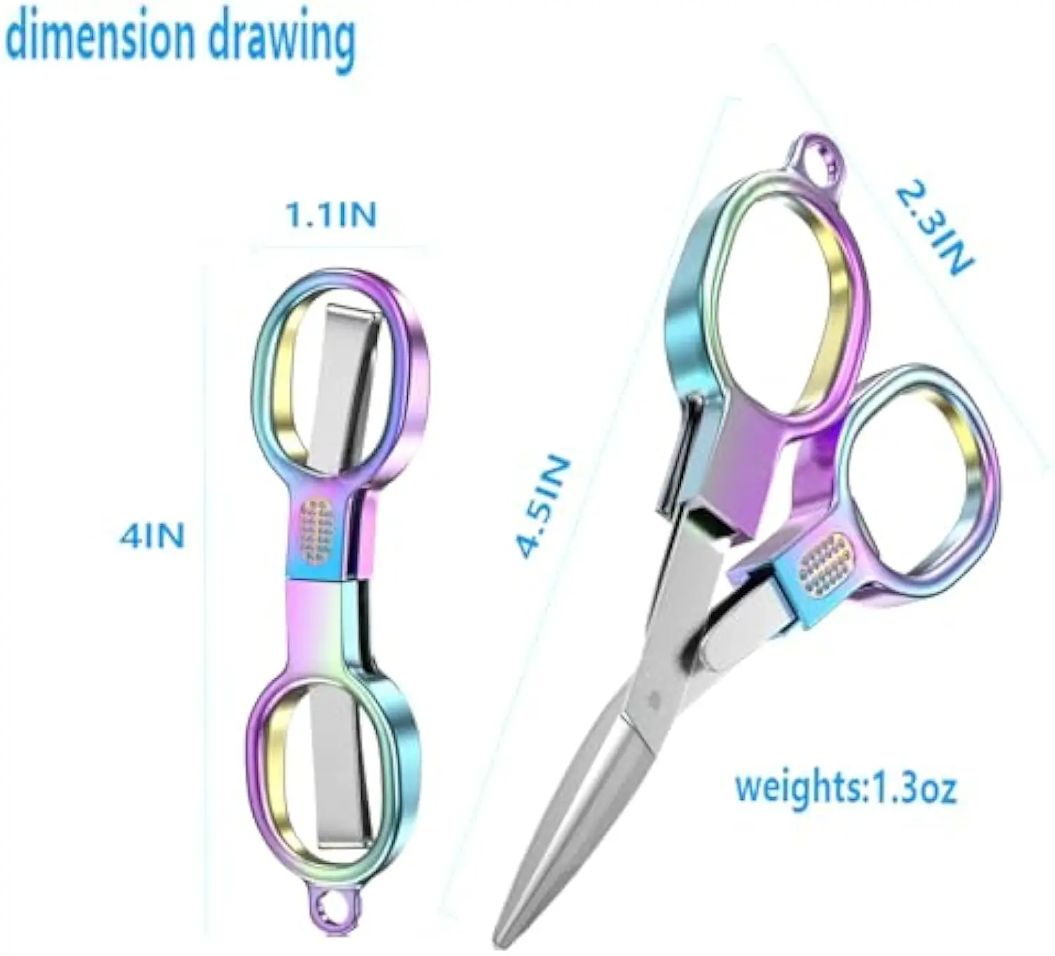 Stainless Steel Embroidery Needlework Scissors Sewing Folding Scissors Fishing Line Scissors Sewing Tools Kitchen Accessories