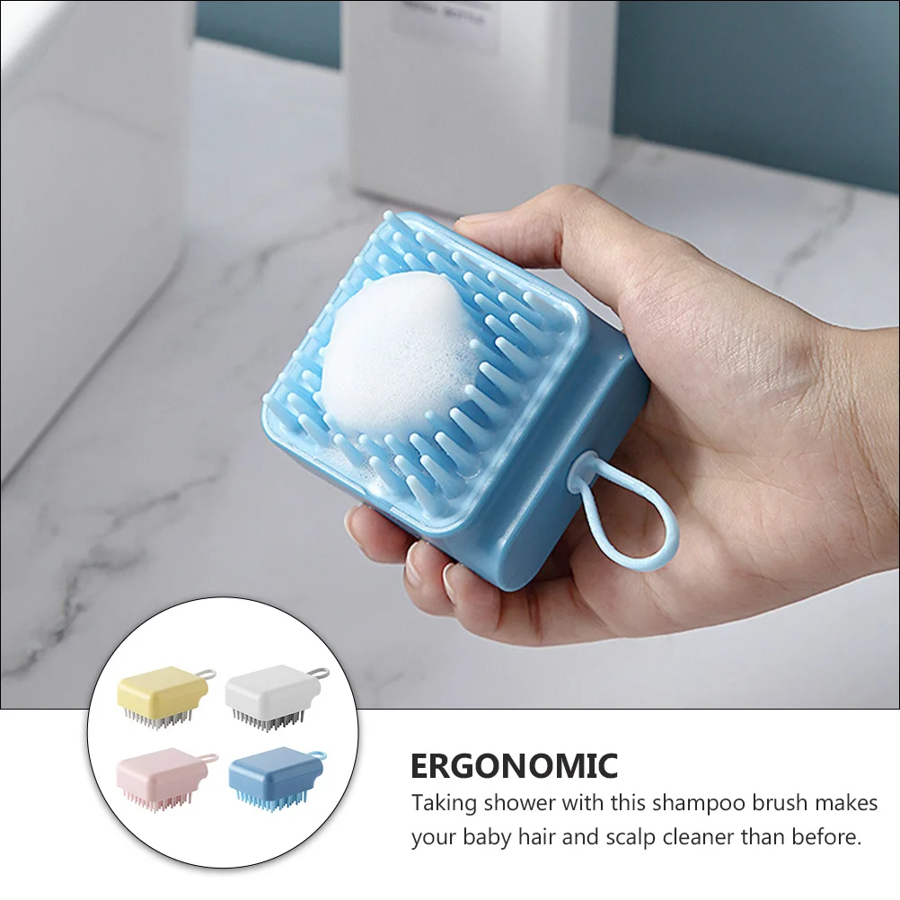 

4 шт., массажная расческа, щетка для шампуня для волос, эргономичный дизайн, массажер для головы, кожи головы, портативный инструмент для очищения волос, душ