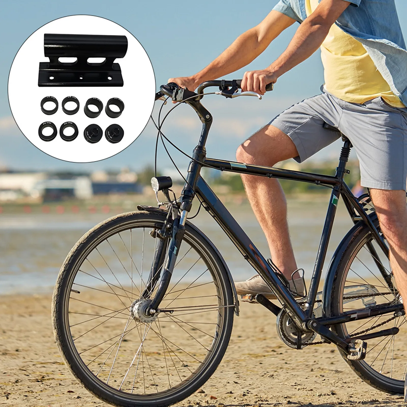 

Комплект из 1 прочного и легкого железного крепления для велосипеда на вилку велосипеда, практичный аксессуар для использования на фургонах, грузовиках и прицепах