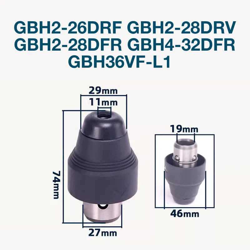 

Quick-Change Fitting Complete for Bosch GBH2-26DRF GBH2-28DRV DFR GBH2-32DFR 36VF-L1 Hammer Collet Accessories Replacement