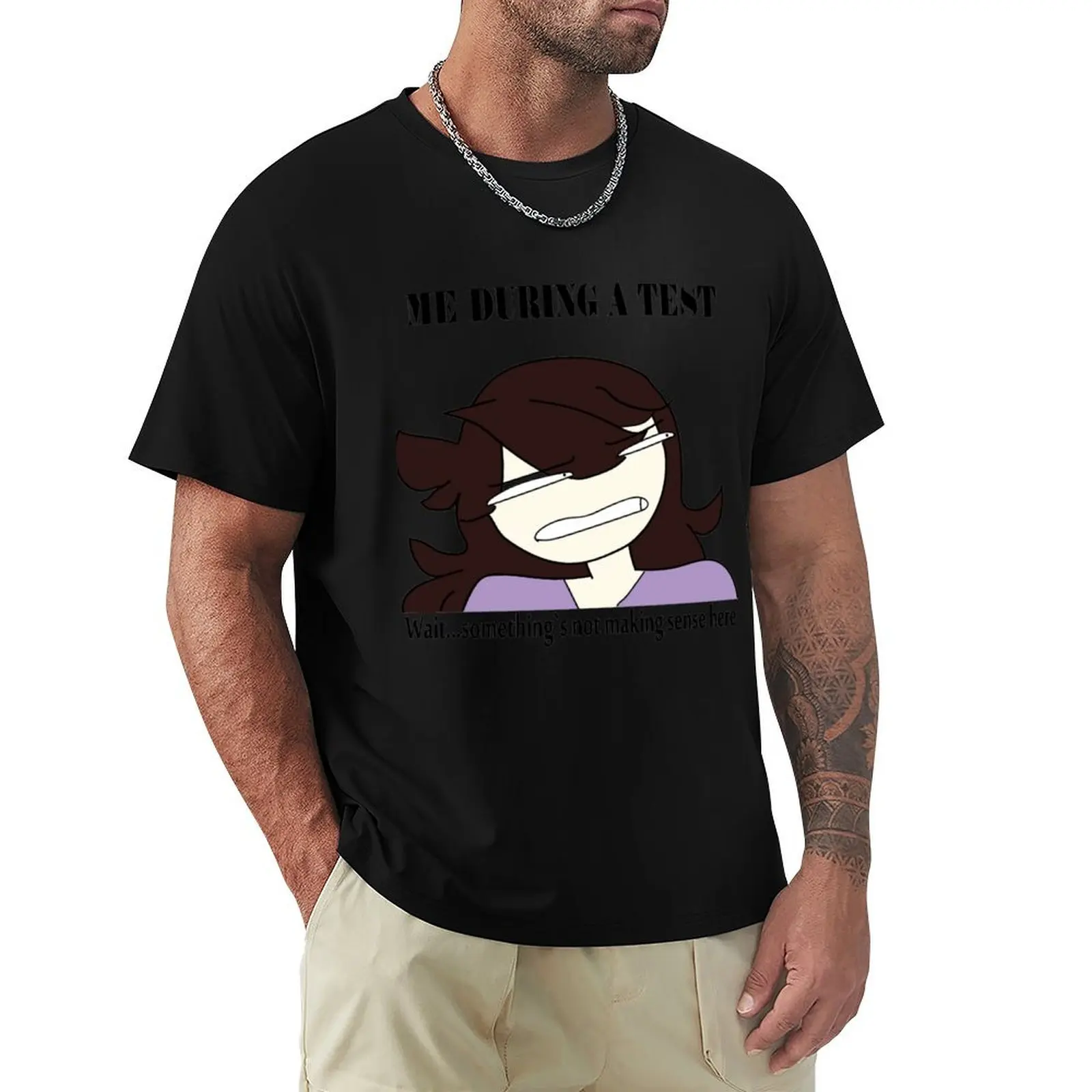 

jaiden animations TEST T-Shirt blue archive plain summer clothes vintage graphic tee anime shirts men
