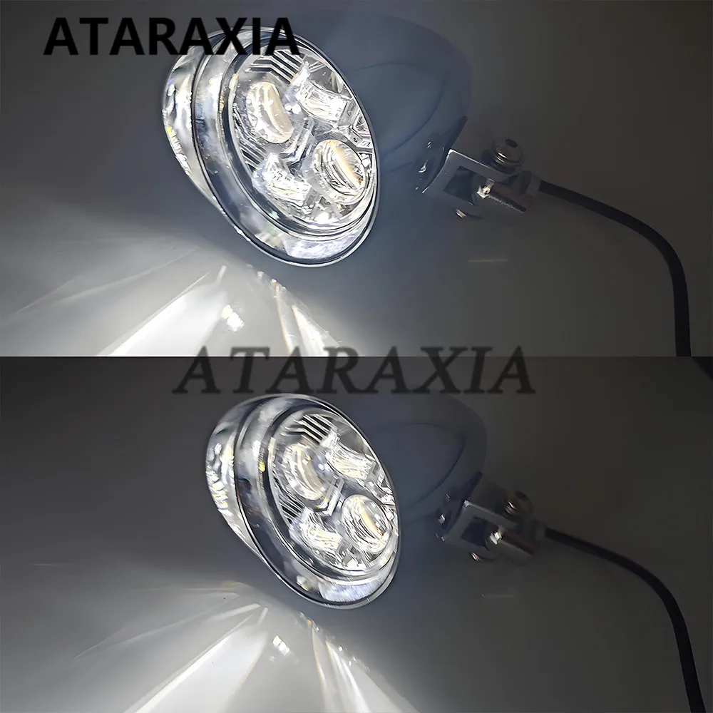 Bullet Tri Bar Motorcycle Front Headlight LED 4.5 inch Motorcycle lighting system Headlamp for Harley Sportster Dyna Custom