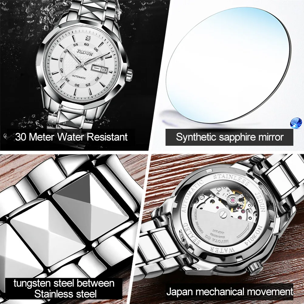 JSDUN Best Selling Waterproof Automatic Mechanical Men Watch Original Fashion Trend Wrist Watch Men Elegant Luxury Men\'s Watches