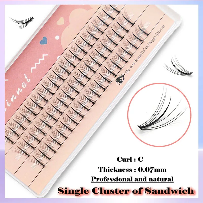 Korean Professional Makeup 60 Clusters A/M Eyelash Personal DIY Spikes Eyelash Natural Eyelash Extension Coaplay False Eyelashes