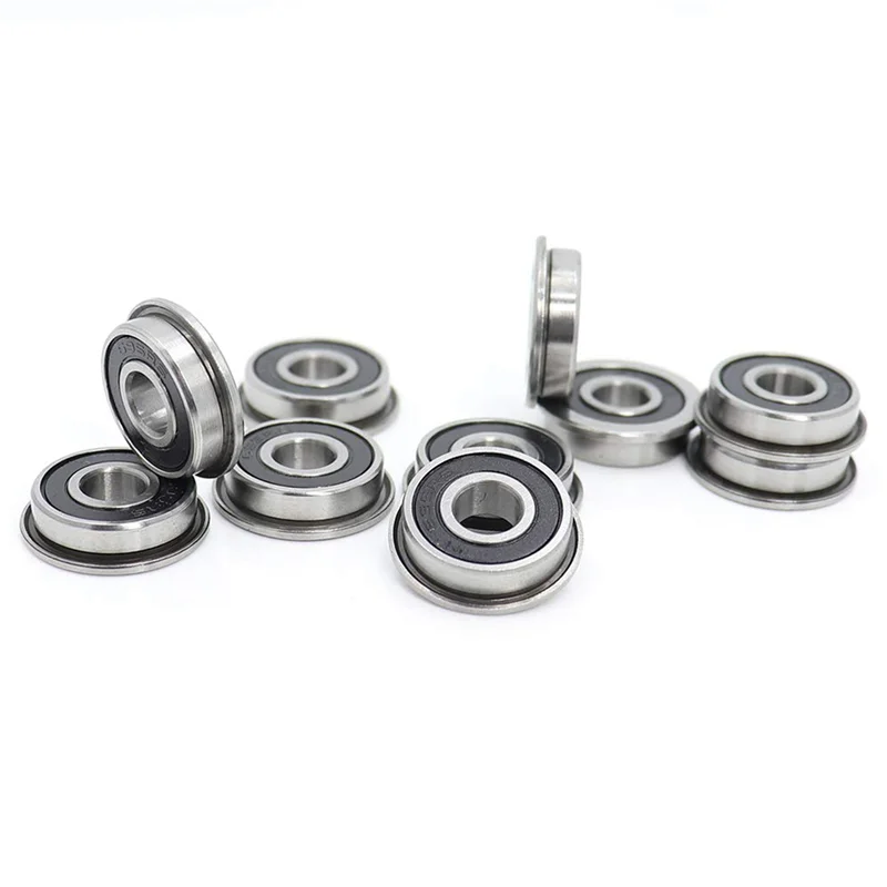 

ABVT-80Pcs F695-2RS Bearing 5X13x4mm Flanged Miniature Deep Groove Ball Bearings F695RS For VORON Mobius 2/3 3D Printer