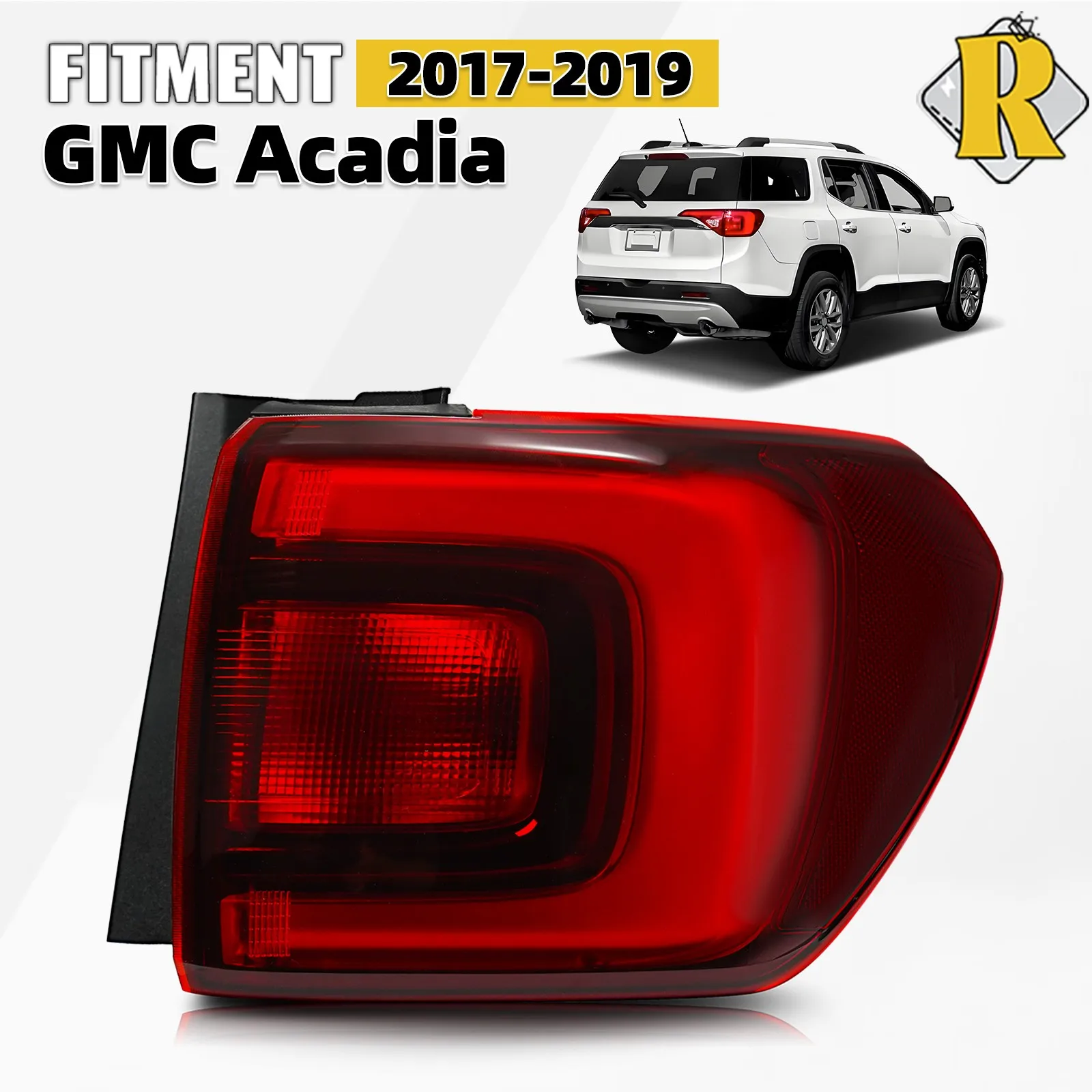 LED Tail Light 2017-2019 GMC Acadia SLE Rear Outer Lamp Passenger Side w/ Bulb