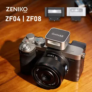 Zeniko ZF04 ZF08 Lampu Kilat Kamera Sepatu Panas Universal Flash Retro Mini untuk Fuji XT5 X100 XM5 Sony ZVE10 A7M4 Nikon Z30 Canon R8 8 flash retro penjualan terbaik - №