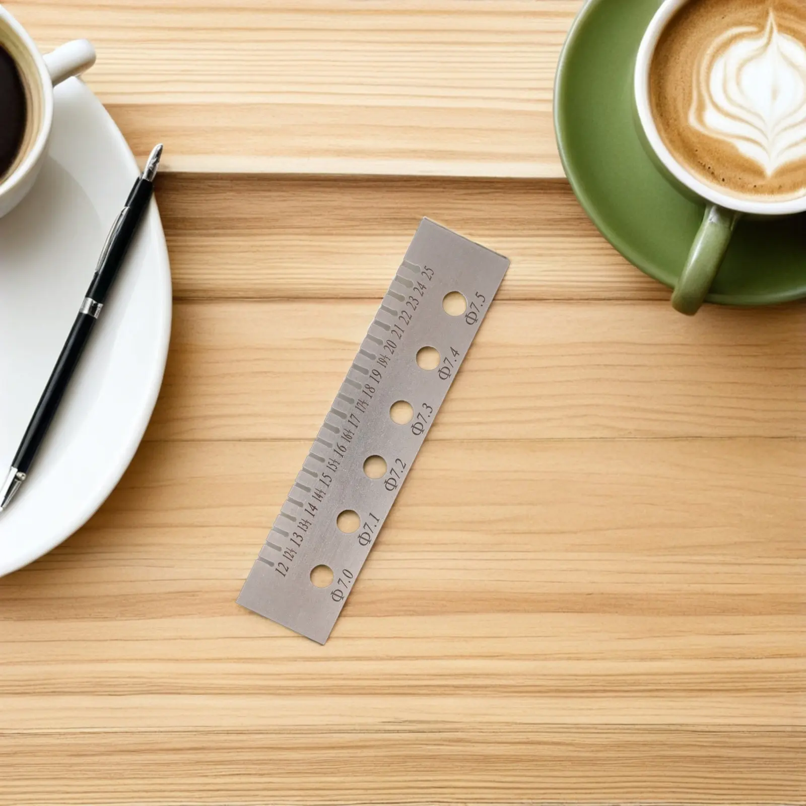 Piano String Gauge Metal Mini Measuring Ruler Professional Piano Technician Tool String Diameter Tension Measurement Repair and