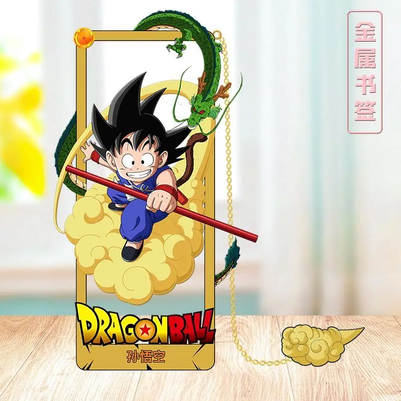 Neues Dragon Ball Son Goku Lesezeichen: Hochwertiges Cartoon-Charakter-Design, Kreatives Hohles Metall-Schreibwaren-Anhänger für Studenten – Detail 2