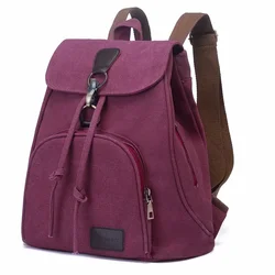 Woman Canvas Backpacks Female Vintage Bag Fashion Backpacks for Teenage Girls Retro College Student School Bags Fabric Knapsack