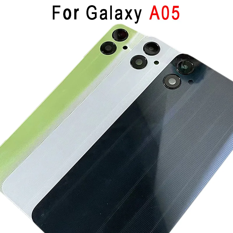 New For Samsung Galaxy A05 SM-A055F A055M Back Battery Case Rear Housing Cover Replacement Parts With Camera Lens Phone Shell