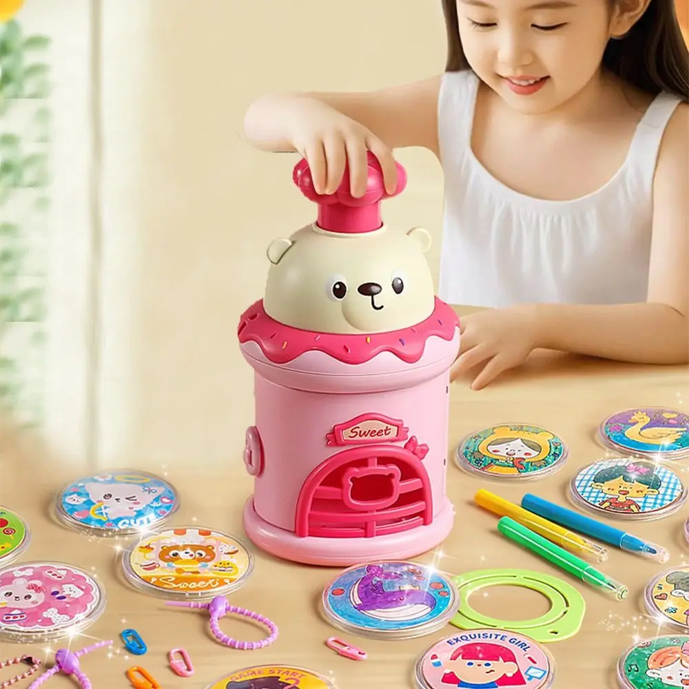 

Ручной пресс для изготовления значков, портативный, для самостоятельного изготовления значков, сменные матрицы, многоразовый набор для прессования значков