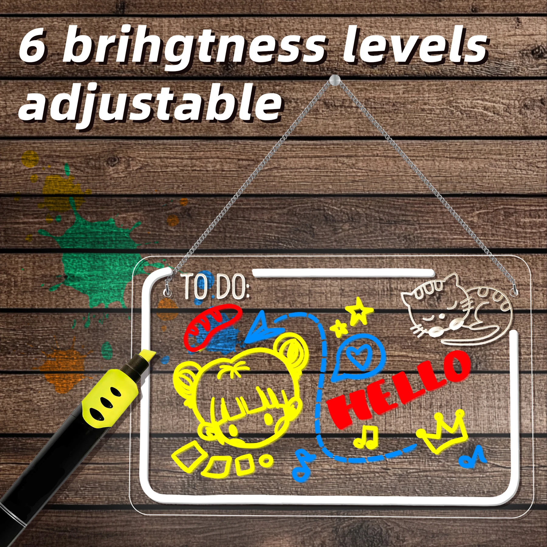 Back to School Neon Sign DIY Writing Board Light up Note Board Led Drawing Board for Office School Home for Kids Gifts 