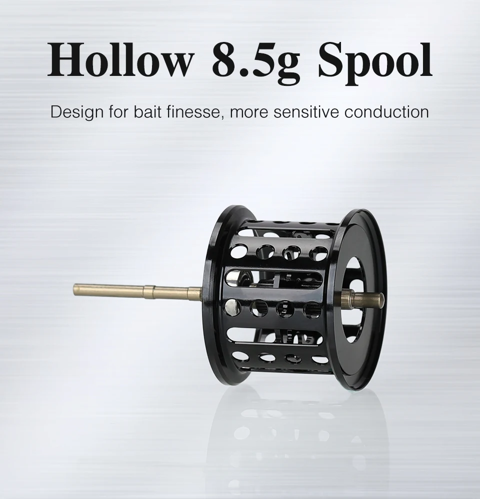 TSURINOYA Baitcasting Angelröhre SPIRIT FOX 50R 50HR 1-10g Ultraleichtes, glattes Finesse-System 5,6:1 7,3:1 Weitwurf Vielseitig – Detail 8
