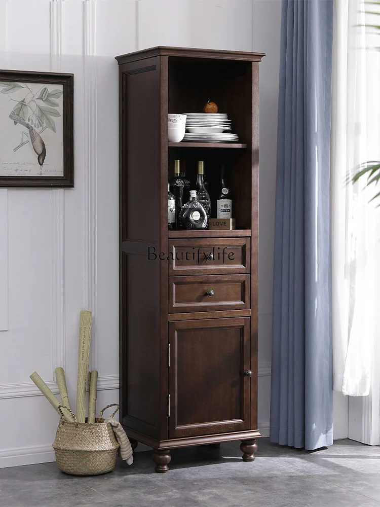 

Xiaomei Country All Solid Wood High Bookcase So Easy So Beauty Style Single Door Wine Cabinet Vintage Furniture