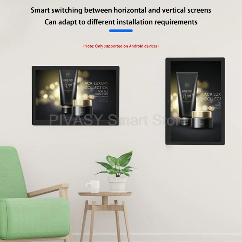 10-15 Polegada hd android jogador de publicidade integrado moldura de foto digital carro-montável edição remota amplo ângulo de visão