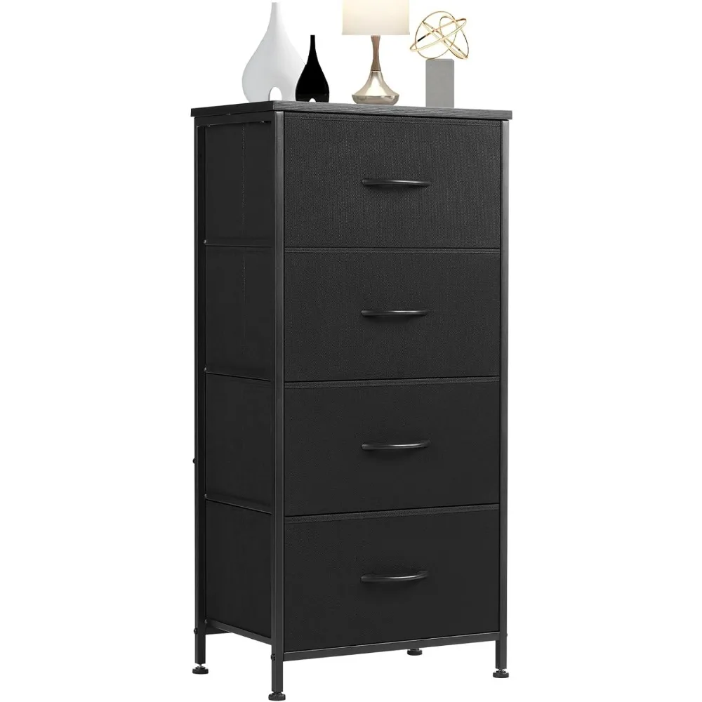 

Dresser for Bedroom, Drawer Dresser Organizer Storage Drawers Fabric Storage Tower Black 4BC