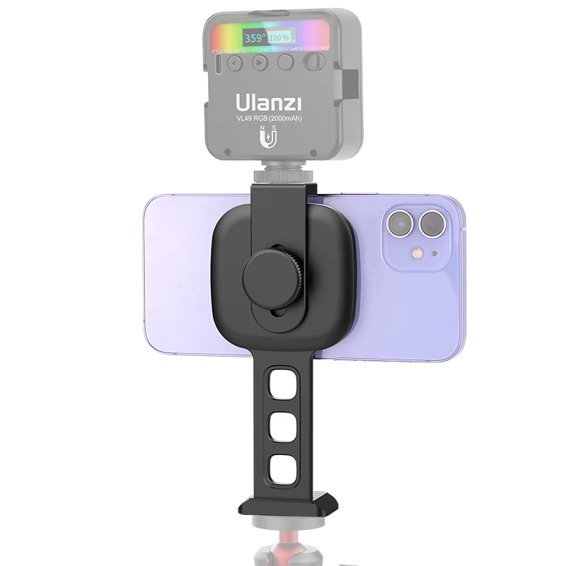 Ulanzi ST-28 Magnetic Phone Mount Holder for iPhone 13 14 15 Tripod Mount with Magsafe Vertical Shooting Cold Shoe Video Light