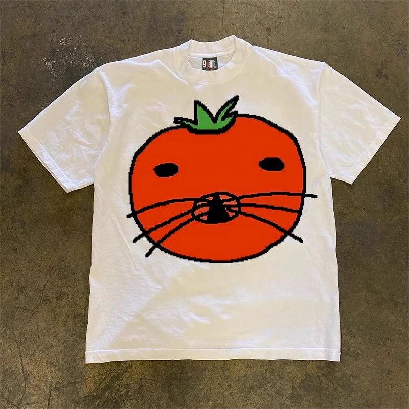pure-cotton-3a260g-double-thread-xiaochen-story-t-shirt-loose-fit-short-sleeve-cartoon-fruit-design-couple's-t-shirt