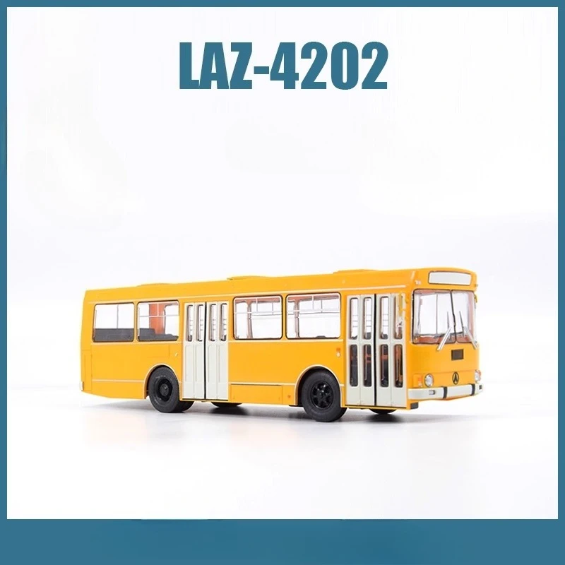 

1/43 Toy Car LAZ-4202 Ukraine Plastic Bus Model Medium-sized City Bus Simulation Bus MDSB012 Static Model Boy Toy Gift