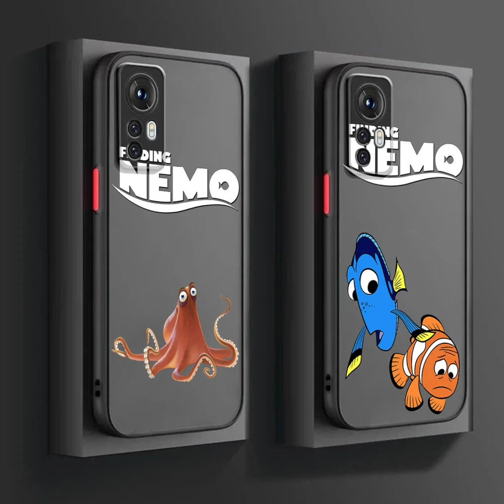 حافظة هاتف لهاتف Redmi Note 12 11 12c Xiaomi 11t 12x 12t Poco c40 c51 c50 العثور على نيمو لؤلؤة أنيمي ماتي متجمد غطاء شفاف