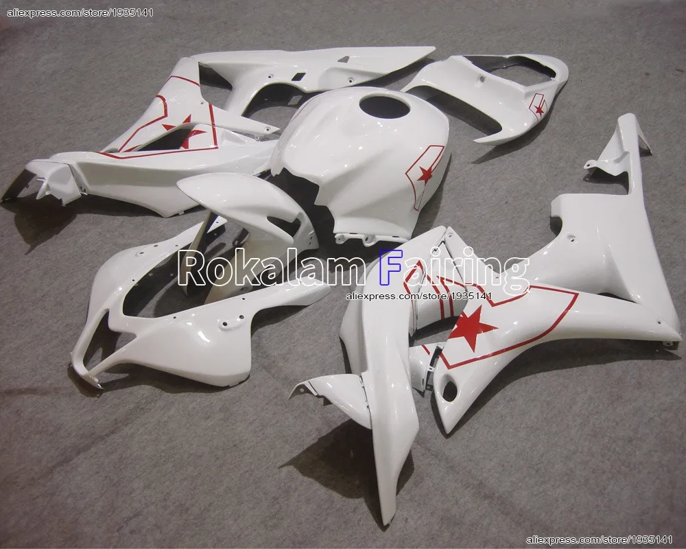 

ABS Plastic For Honda CBR600RR F5 2007 2008 ABS Body Kit CBR 600 RR 07 08 White/Red Motorcycle Fairing(Injection molding)