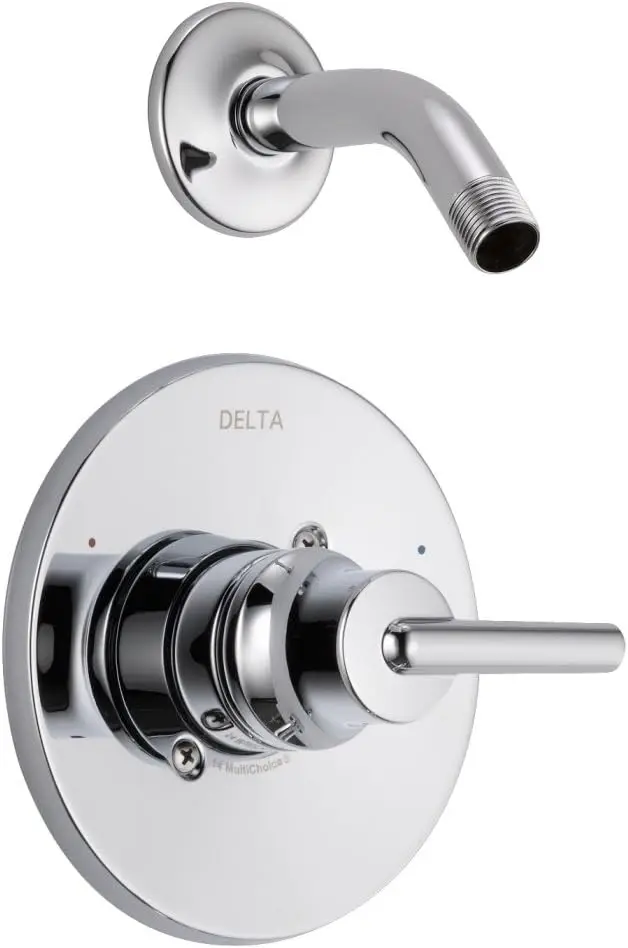 Trinsic 14 Series Single-Function Shower Faucet Trim Kit in Chrome, Includes Shower Head and Valve Sold Separately