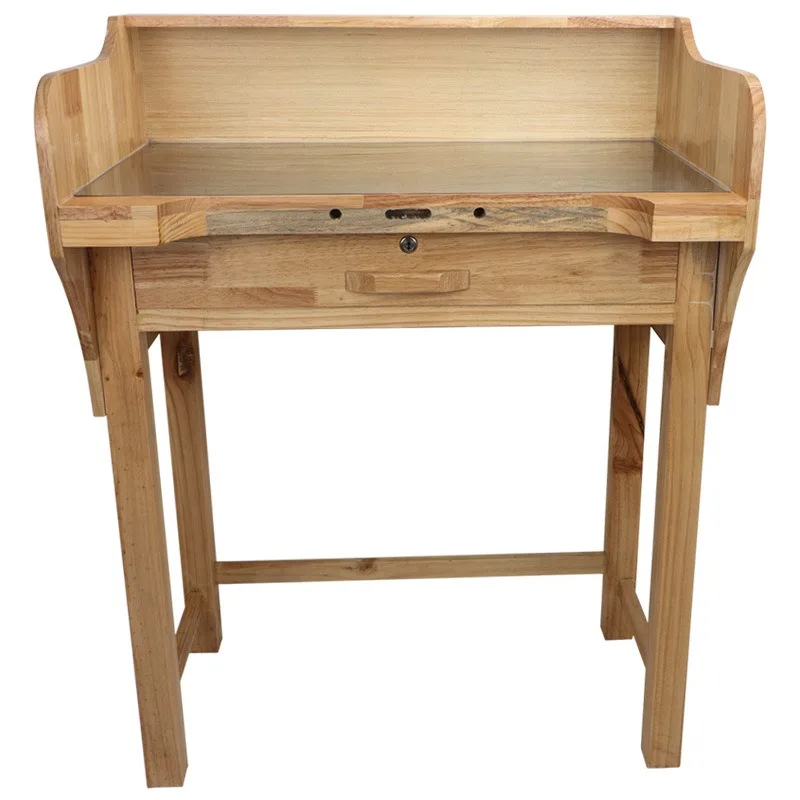 Solid wood table metalworking table, operation table gold tool table, waterproof and heat-proof jewelry mold making, beating