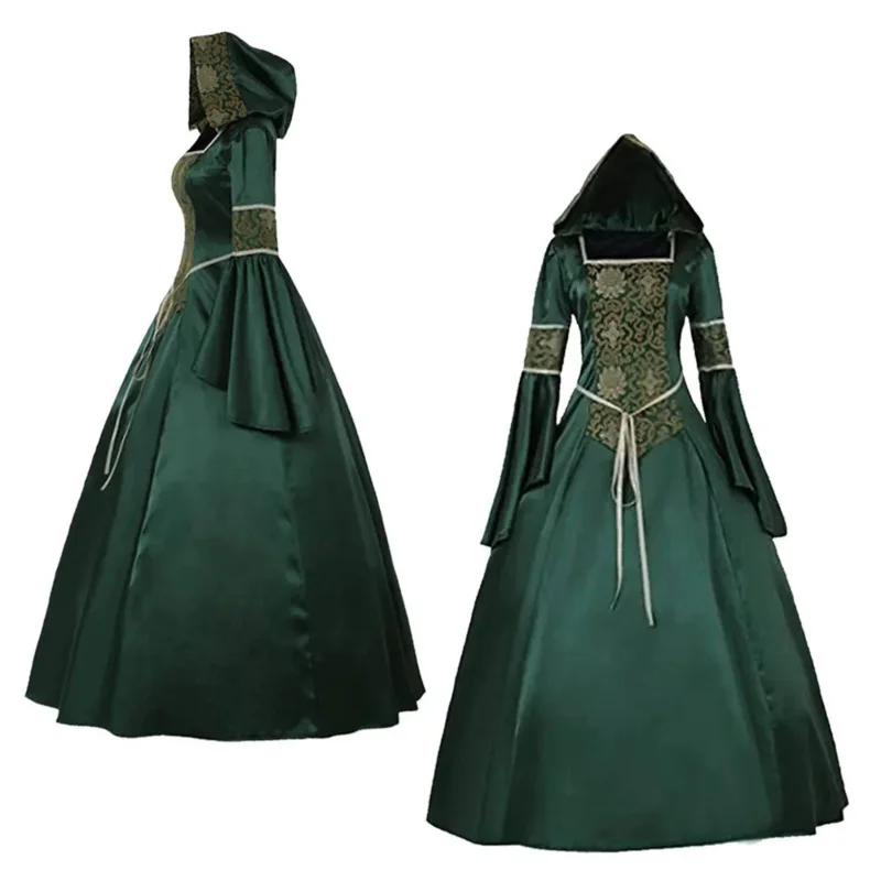 European Medieval Victoria Queen Princess Wedding Party Formal Dress Halloween Women Carnival Court Noble Palace Cosplay Costume