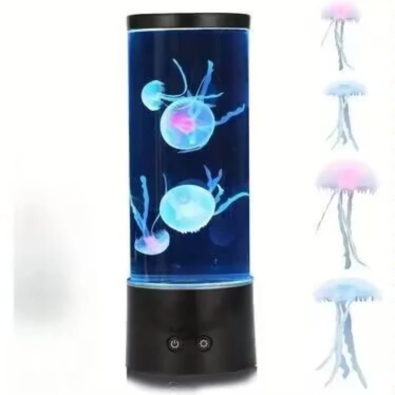 1PC Creative USB Jellyfish Lamp Circular Lava Decoration LED Light New Trend Dynamic Jellyfish Suitable for Various Occasions