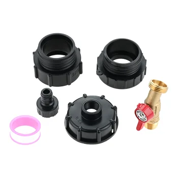 1Set IBC Tote Adapter voor 275-330 Gallon Watertank Fittings 2.44 