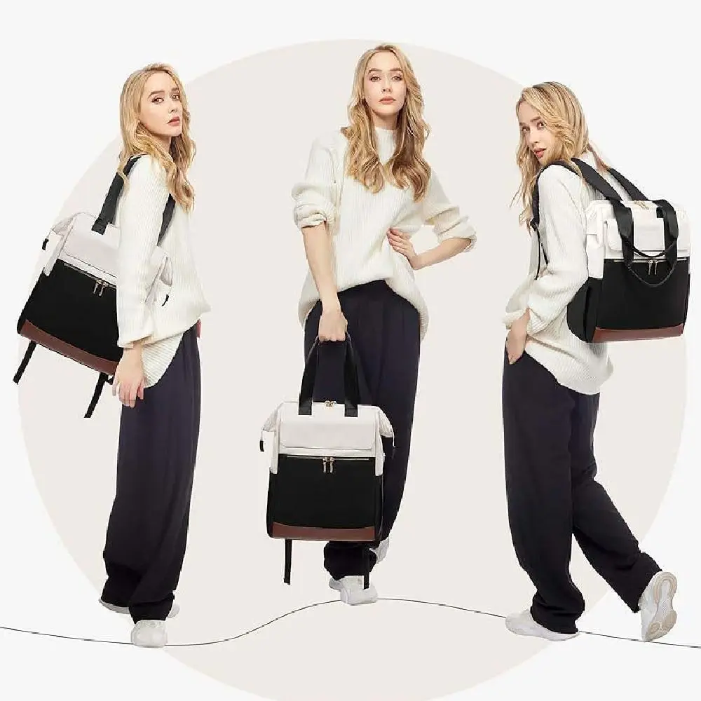 Large Capacity Travel Laptop Backpack Waterproof Multi Pocket Mommy Shoulder Bag Lightweight Breathable Baby Stroller Organizer