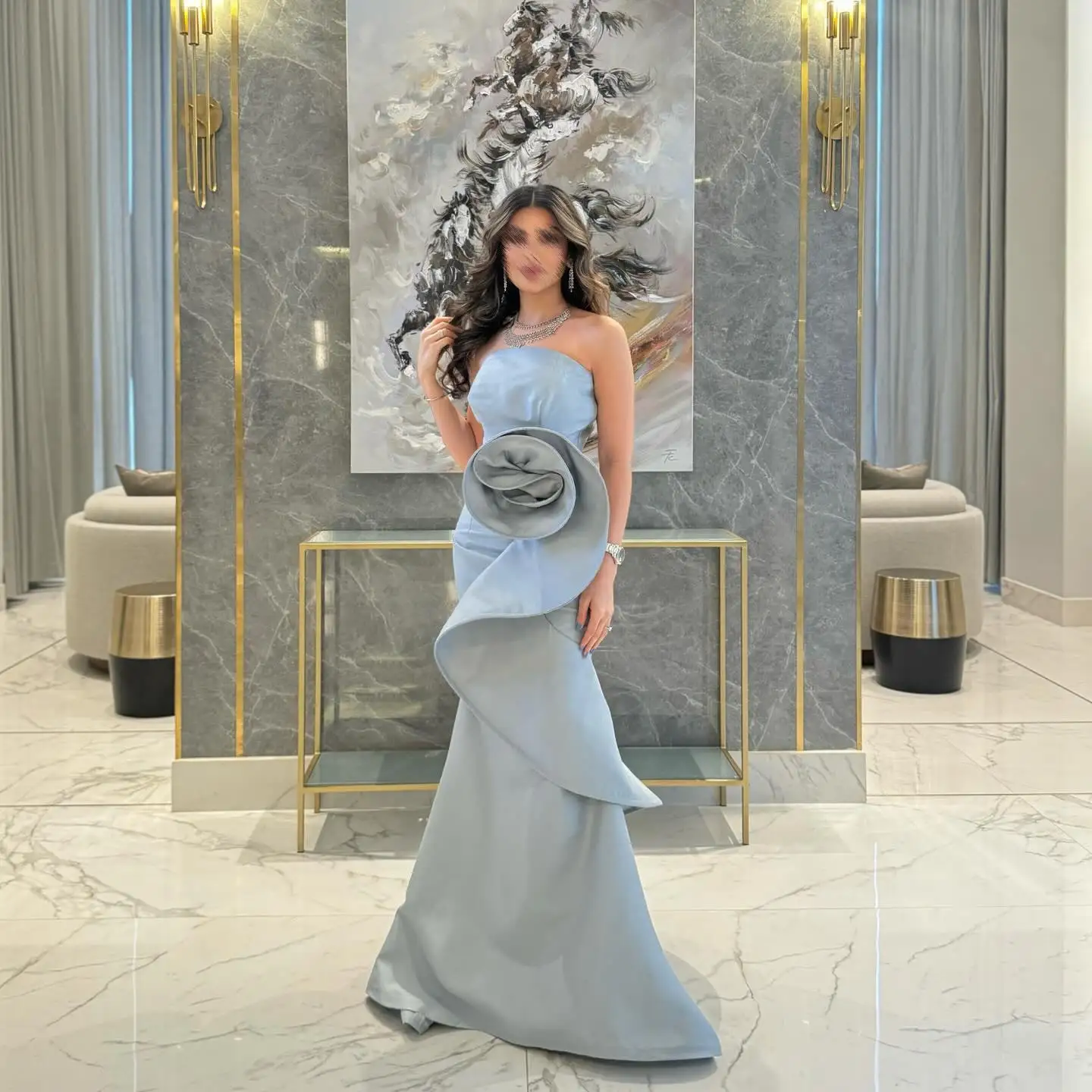 2025 feito sob encomenda requintado cetim sem alças até o chão vestidos de baile elegante sem mangas flores zíper voltar vestido de noite