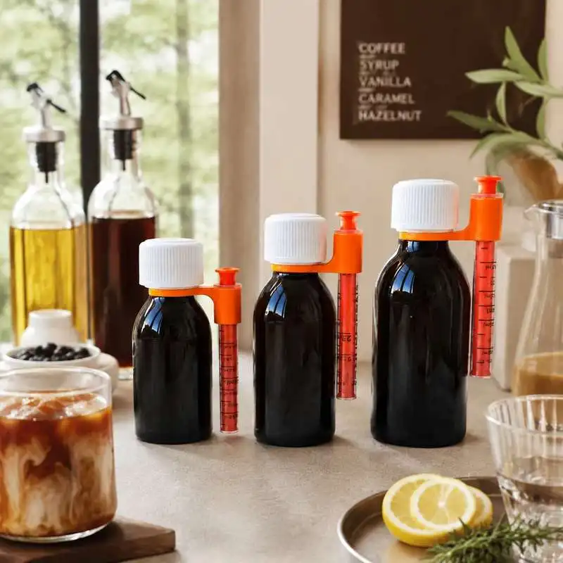 Syrup Bottle Syringe Holder Clip Dispenser Mount Stand For Kitchen Bar Liquid Bottle Organizer Accessory view 5