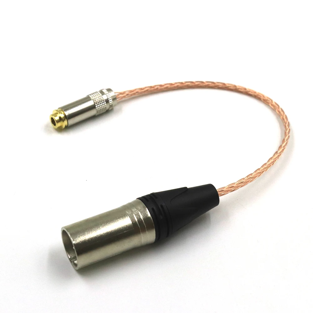 

8 Core OCC Single Crystal Copper 4Pin Balanced XLR Male to 4.4mm Balanced Female Audio Adapter Cable 4.4 to XLR Connector