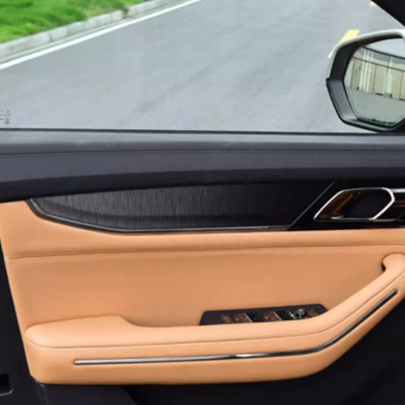 For LYNK&CO 09 2023-Present LHD Car Carbon Interior Sticker Window Lifting Panel Decal Gear Door Protective Film Accessory