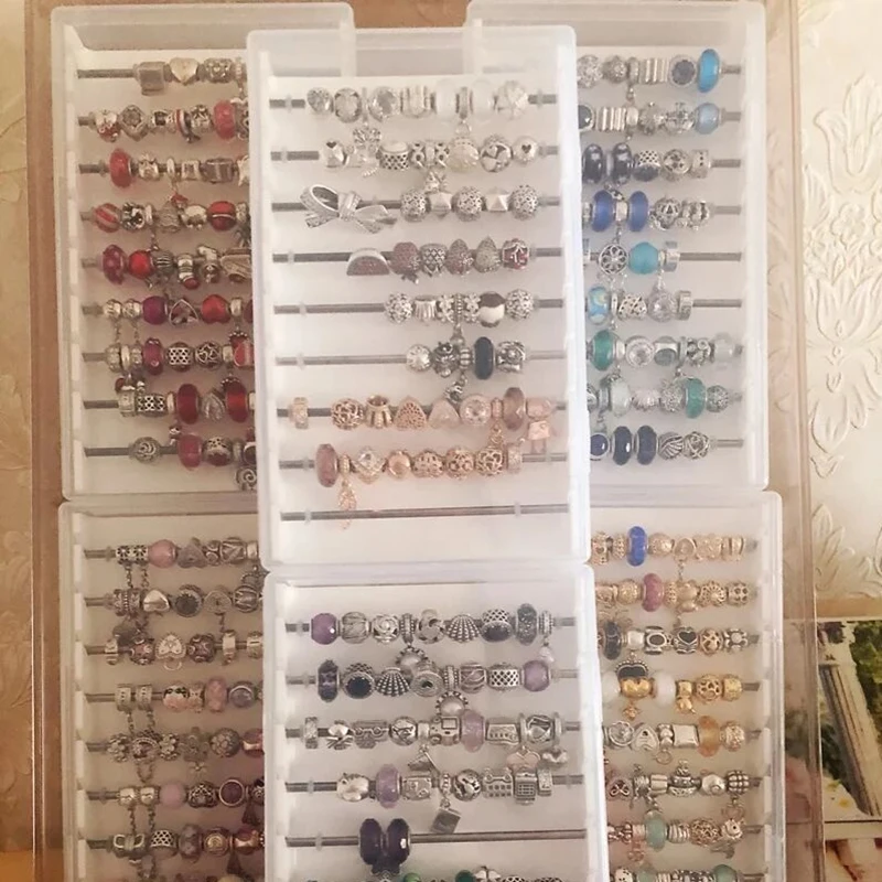 

Acrylic Troll Bead Collection Panoramic Jewelry Storage Box Bracelet Beads Game Tray Round Bead Organization Box Bead Stand