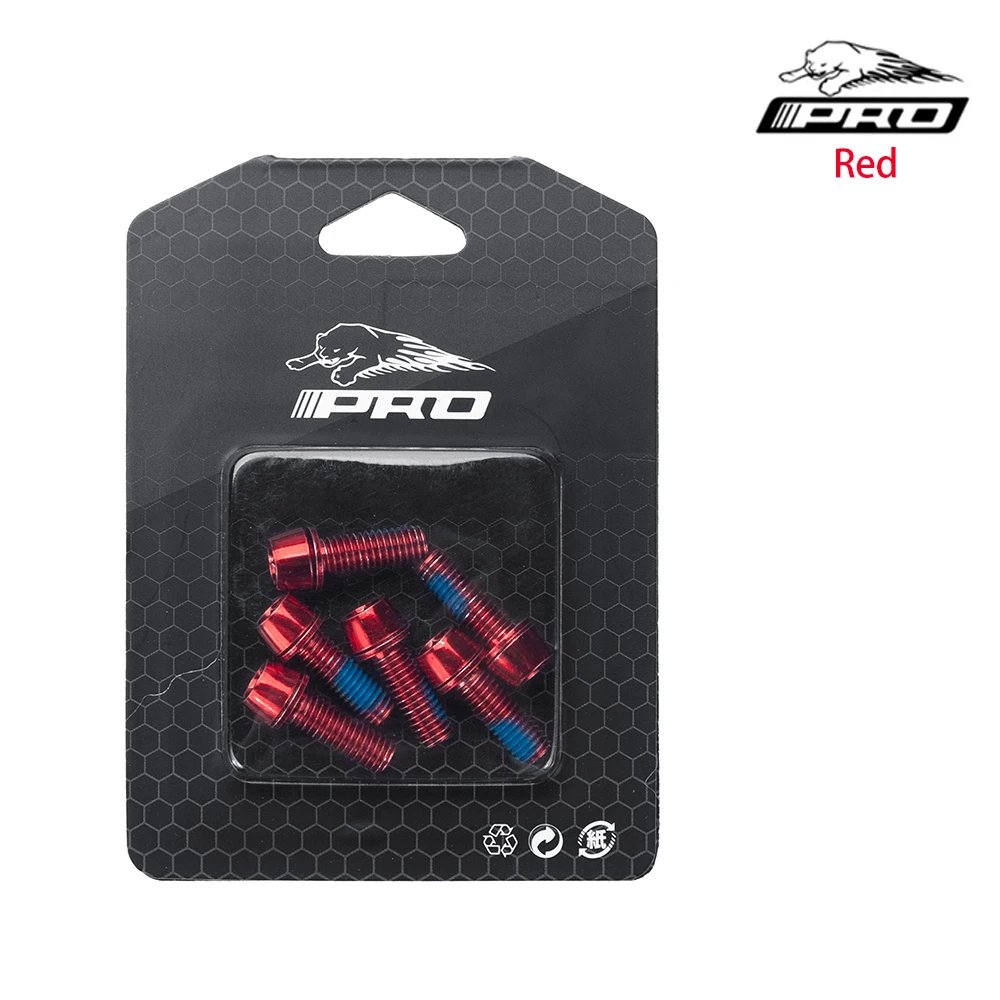 IIIPRO 6 Stück farbige Fahrrad-Scheibenbremssattelschrauben M6 x 18 mm MTB-Fahrrad-Edelstahl-Befestigungsschrauben – Detail 2