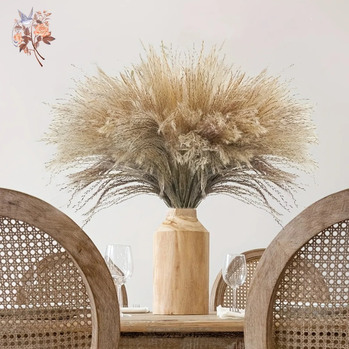 

30Pcs Natural Dry Little Whisk Bouquet Autumn Home Room Table Decor Real Reed Dried Flower Pampas Grass Wedding Party Decoration