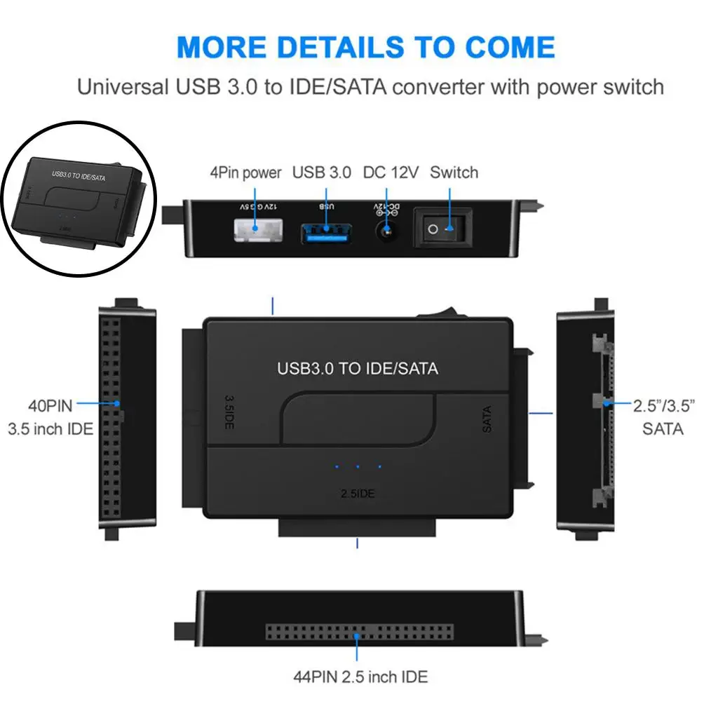 External /IDE to USB 3.0 Adapter for 2.5"/3.5" Inch IDE And HDD