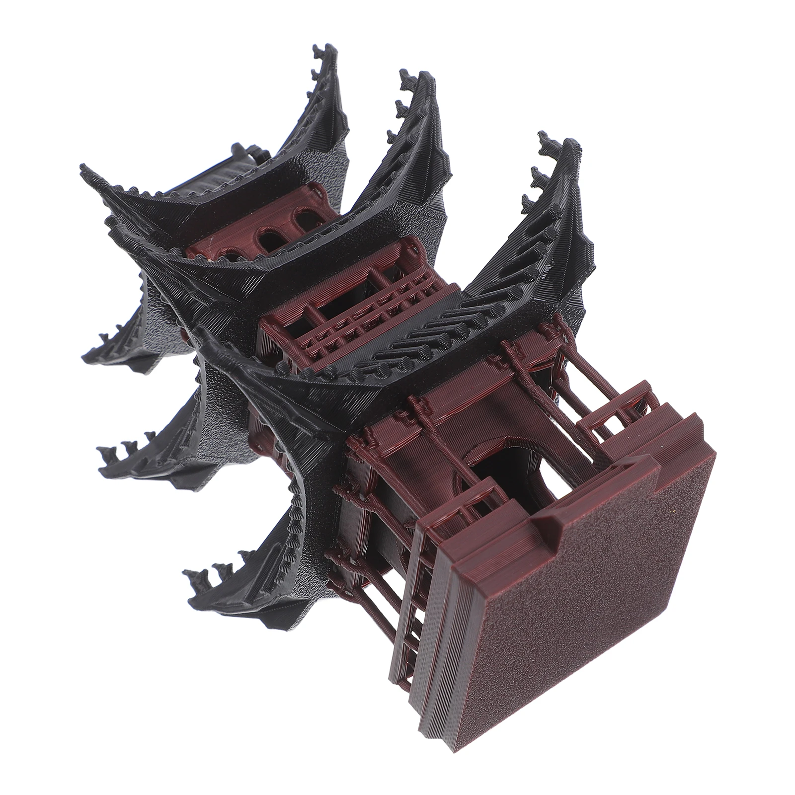 

Intricate Mini Pavilion Statue Asian Home Decor Bonsai Zen Garden Aquarium Ornament Artificial Landscape