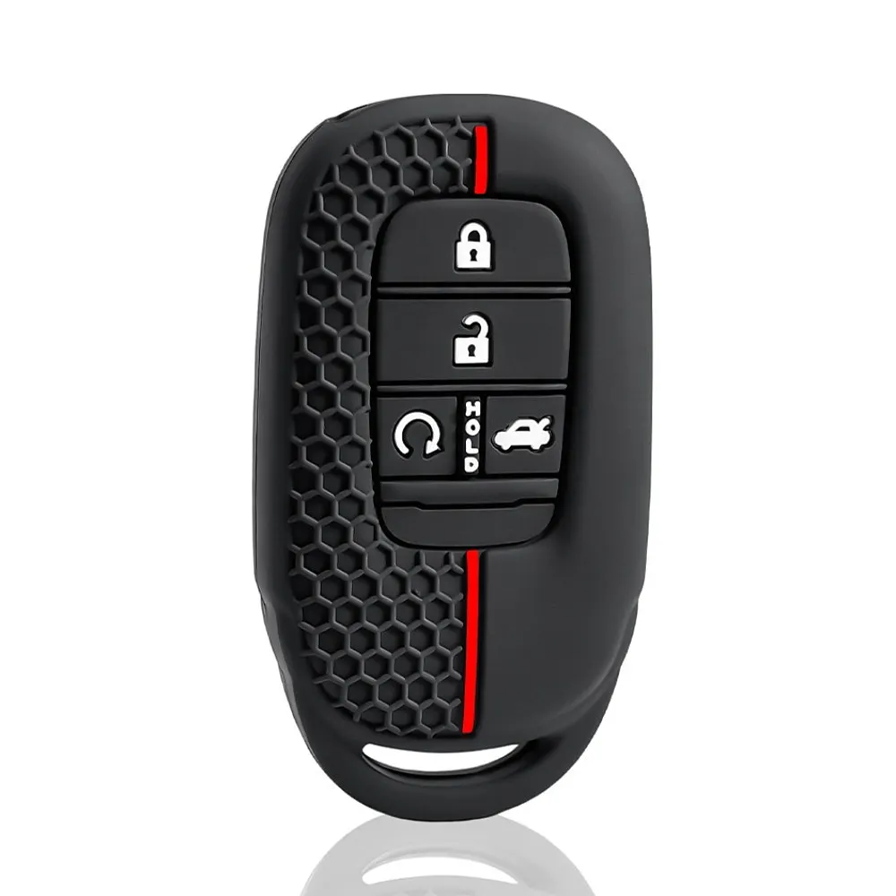 For Honda 2023 2024 2025 Civic Accord CR-V HR-V Pilot Silicone Car Remote Key Fob Cover Sport Racing Style