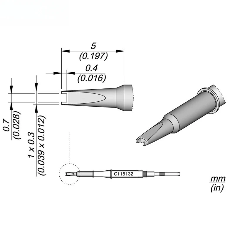 JBC C115132 soldering tip NASE NANE soldering station  C115 Series Chip Type Iron NT115 AN115 original spain