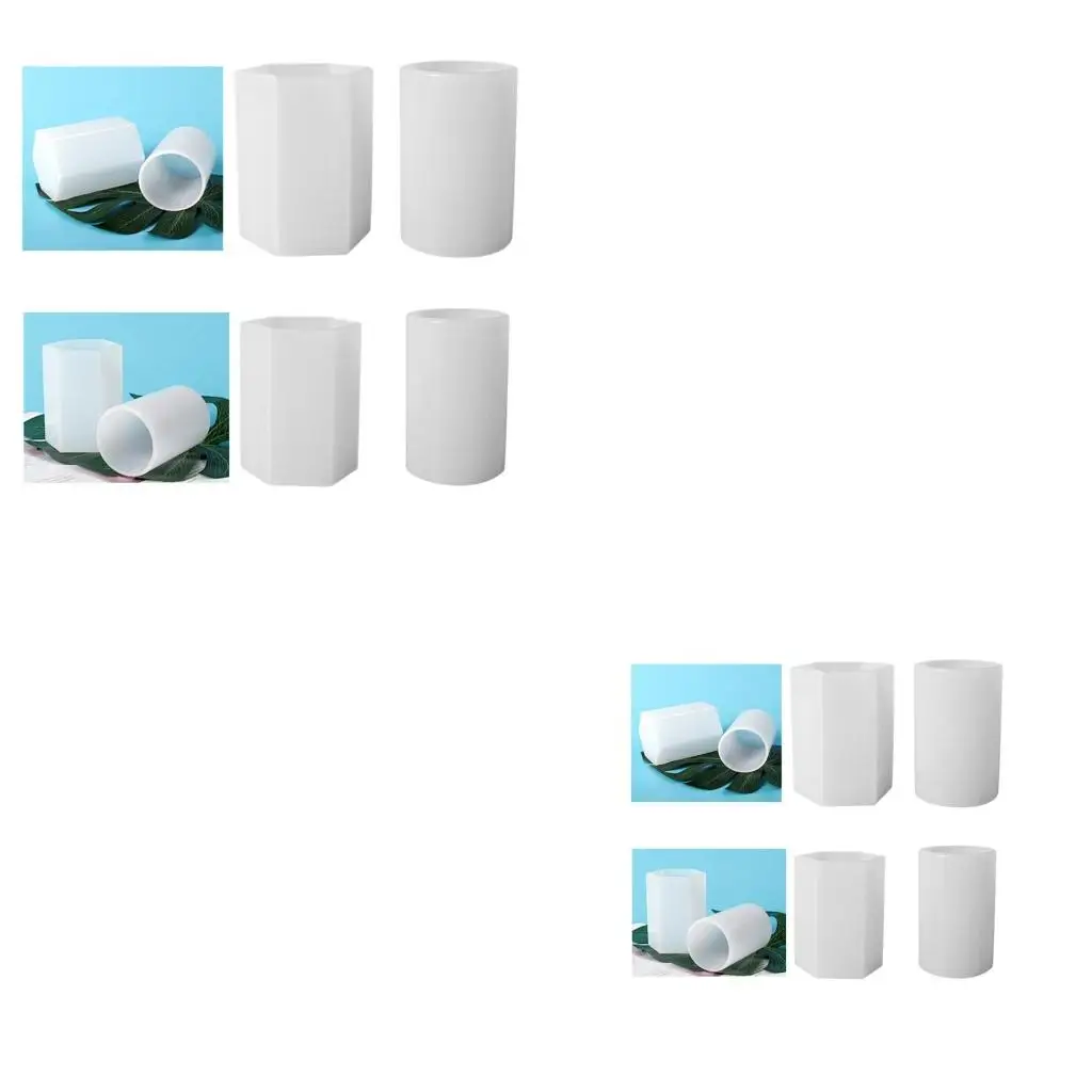 Six-sided Cylinder Decoration Silicone Mould DIY Crafts Mold Cylinder Dried Flowers Ornaments UV Epoxy Resin Mold