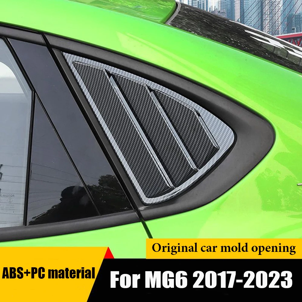 

Carbon pattern Look Car Shutters Cover Rear Window Louver Side Vent Trim Moulding For MG6 2017-2023 Car Accessories