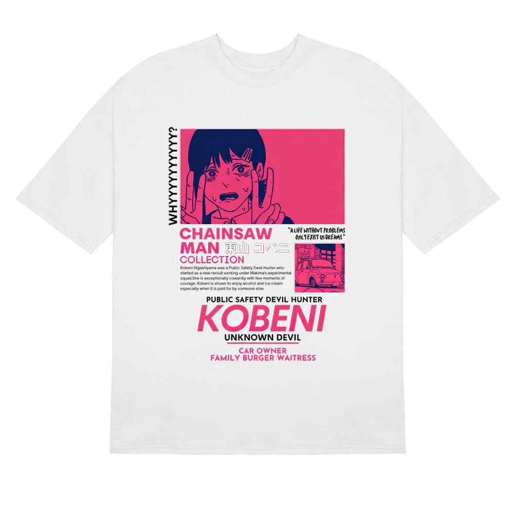 Chainsaw Man Kobeni T-Shirt - 100% Cotton Anime Shirt with Unique Design