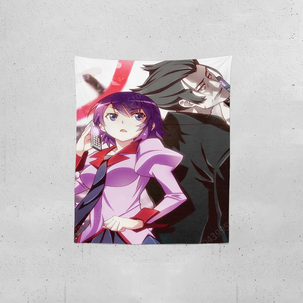 M-Monogatari Series Anime Tapestry Creative Pattern Photo Living Room Wall Art Tapestry Decor Party Outdoor Decorate Banners